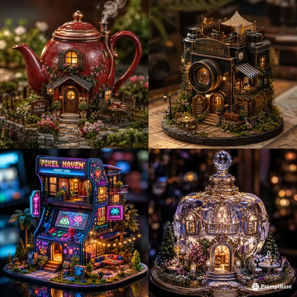 Miniature Object House Fantasy Art