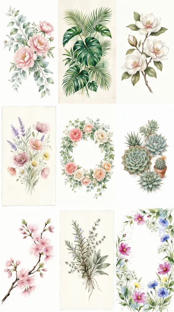 Watercolor Botanical Illustrations