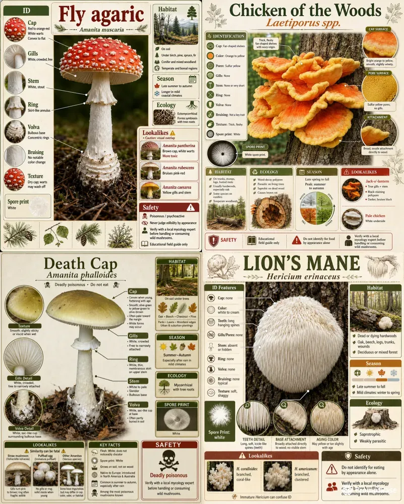 Mushroom Id Infographics