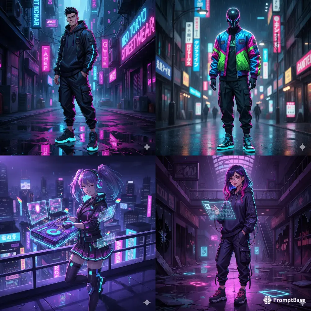 Neon Streetwear Anime Portrait Generators