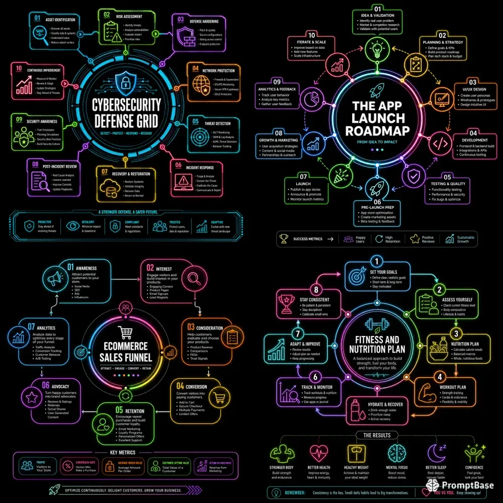 Neon Infographic Gens
