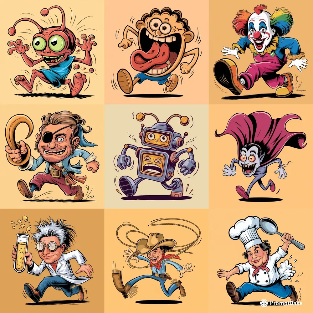 Hilarious Running Cartoon Characters