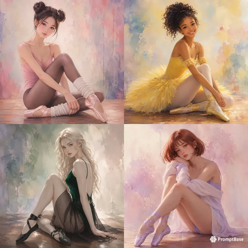 Dreamy Painterly Ballet Portraits