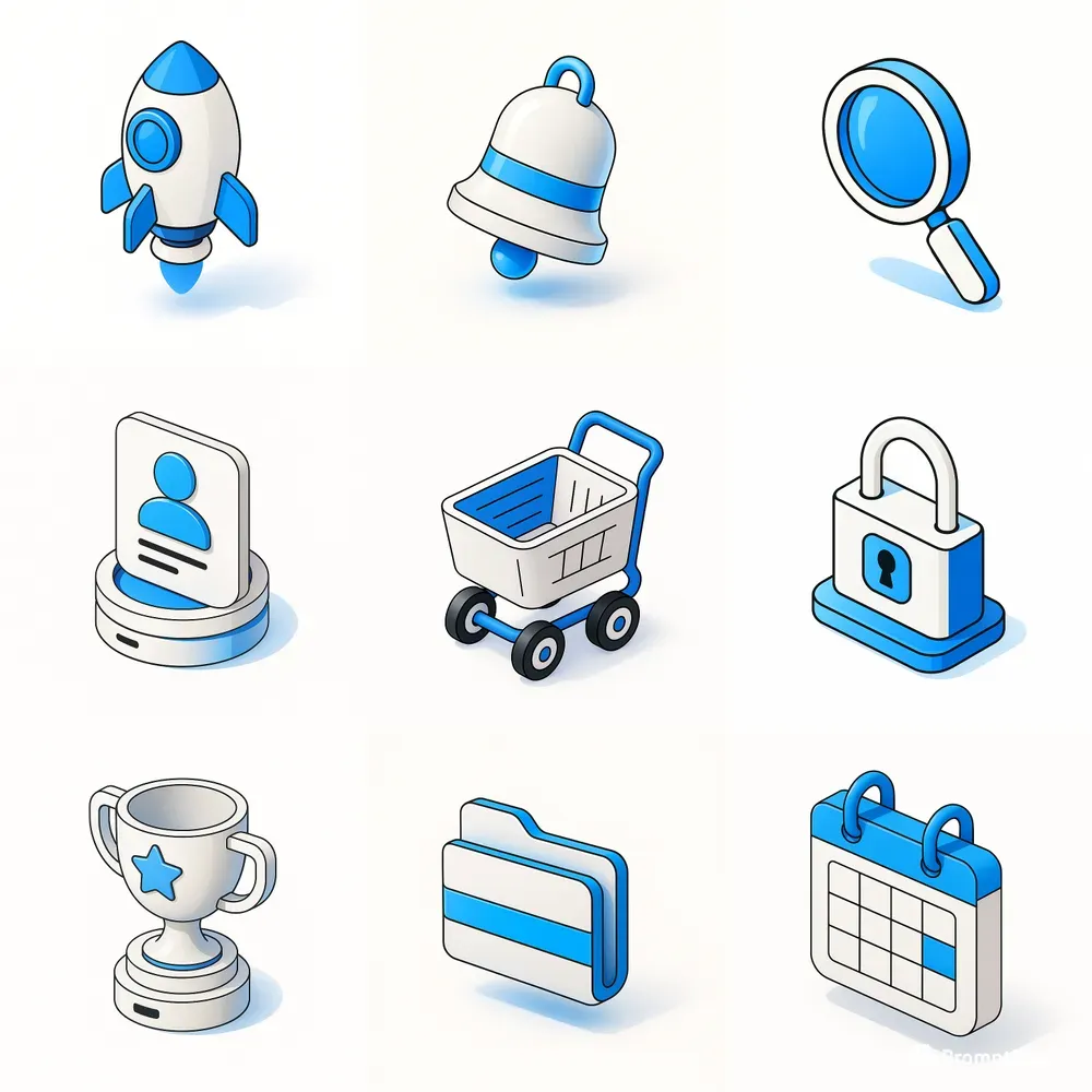Futuristic Vector Icons For Web And Apps