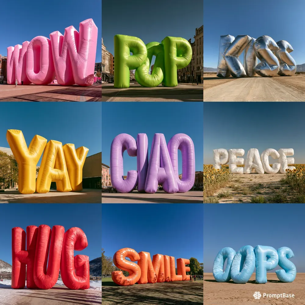 Giant Inflatable Typography