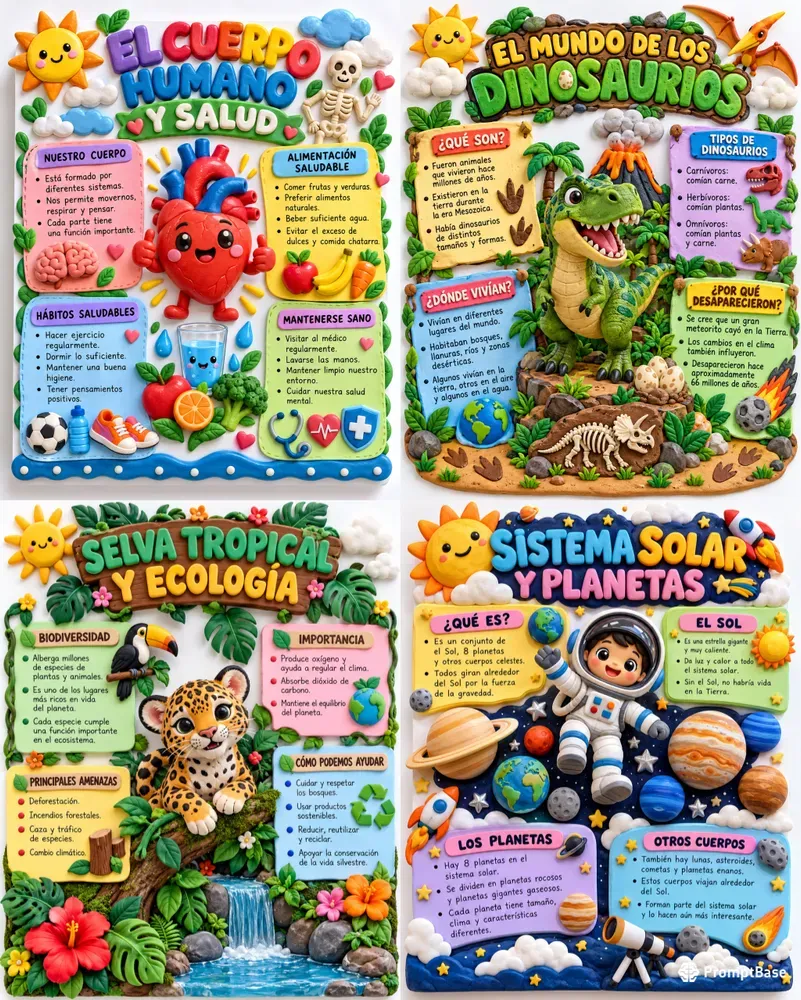 3D Clay Infographics