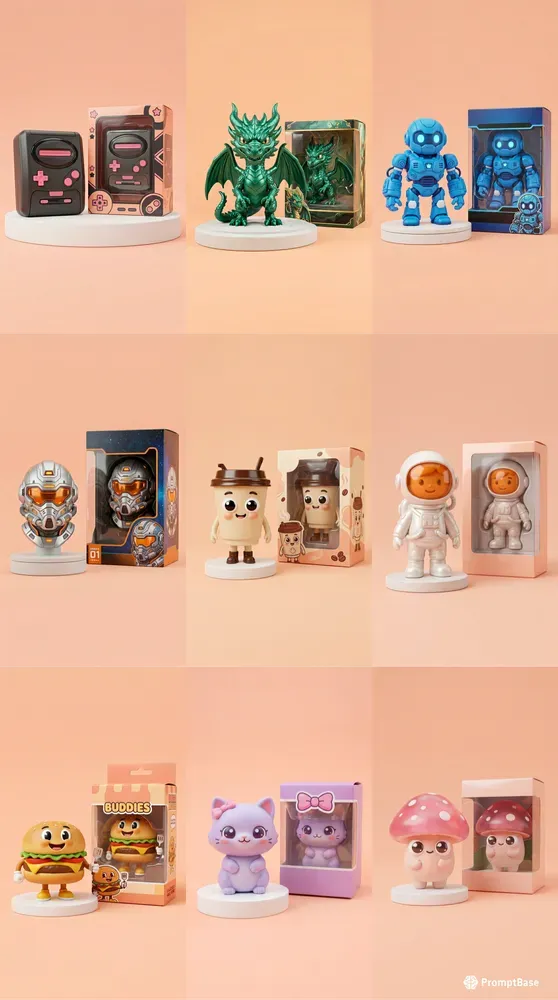 3D Pvc Toy Product Ad Mockups
