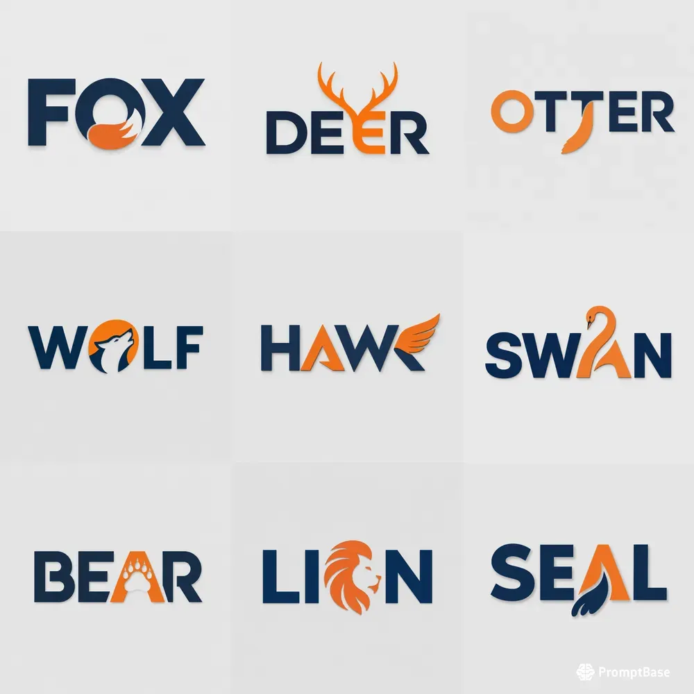 Minimal Animal Letter Logo Generator