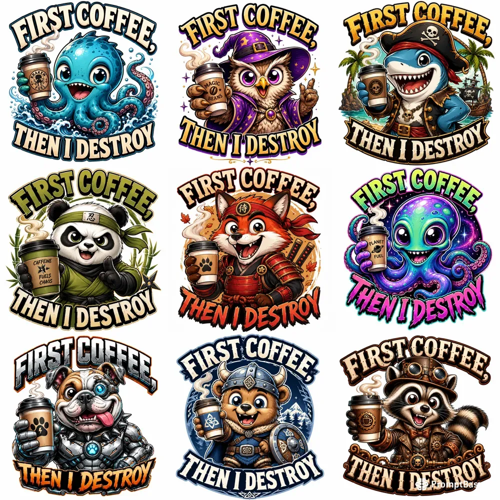 Coffee Mascot Tshirts