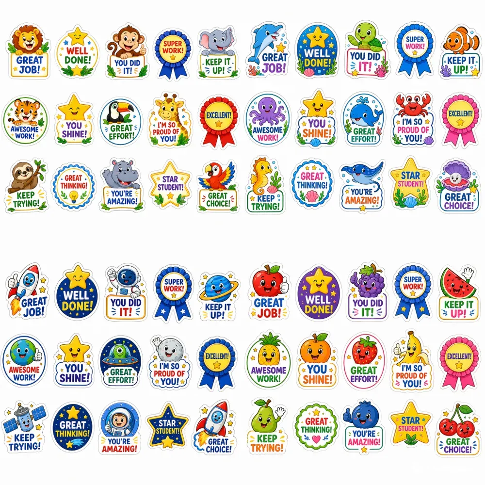 Kids Praise Reward Sticker Sheets