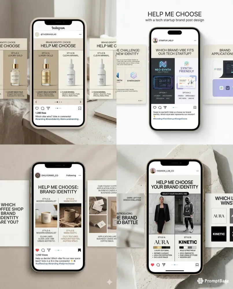Minimalist Brand Identity Carousels