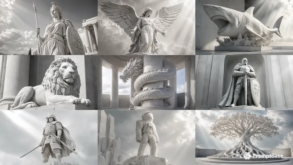 Timeless White Concrete Statue Creators