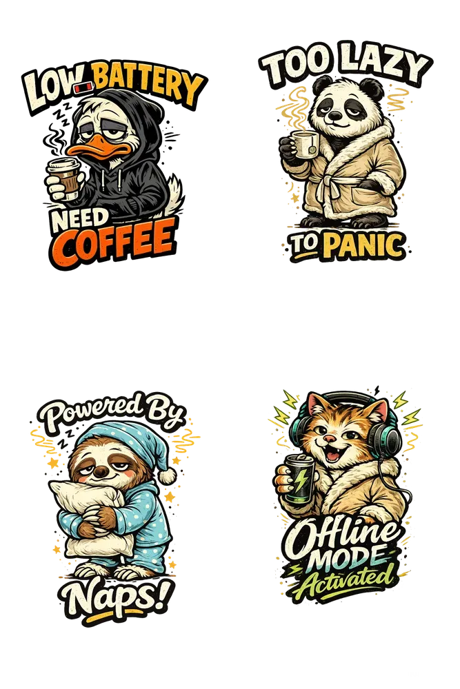 Funny Cartoon Quote Tshirt Designs