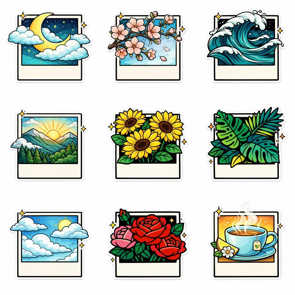 Square Photo Frame Sticker Designs