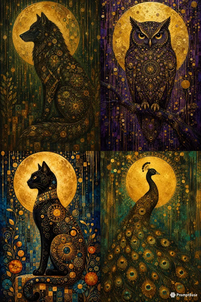 Klimt Style Decorative Art Designs