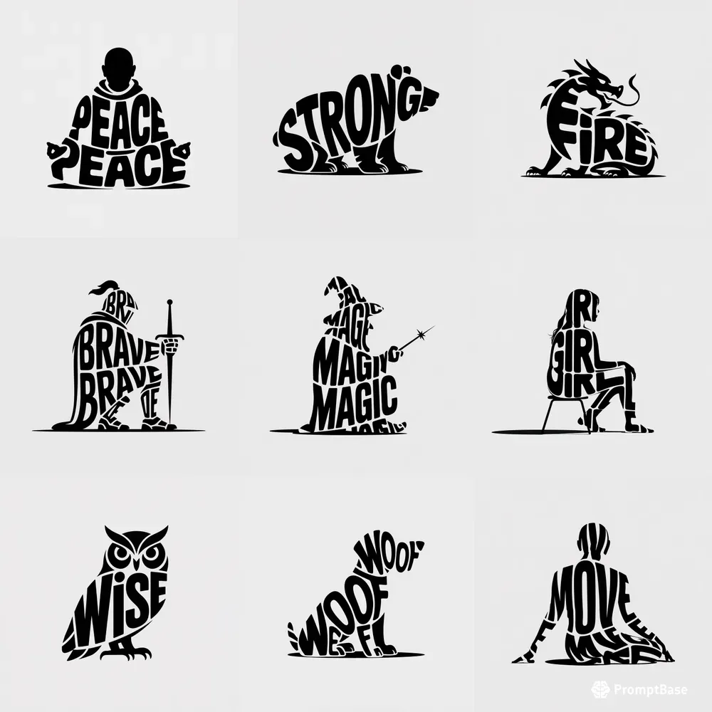 Typographic Silhouettes