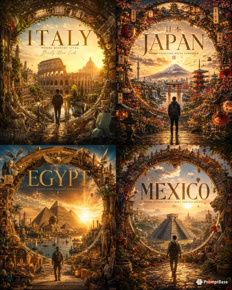 Premium Cinematic Travel Posters