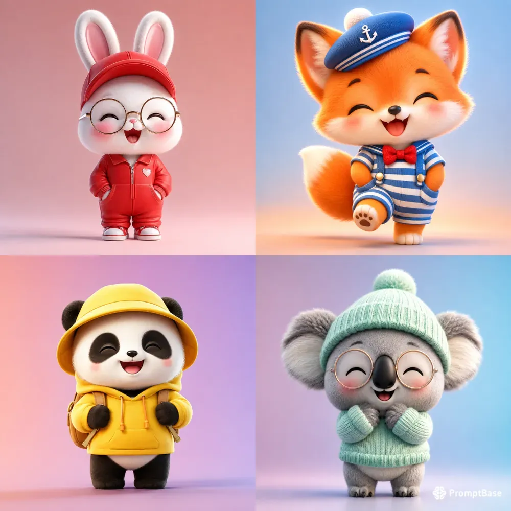 Cute Chibi Bunny Character Generator