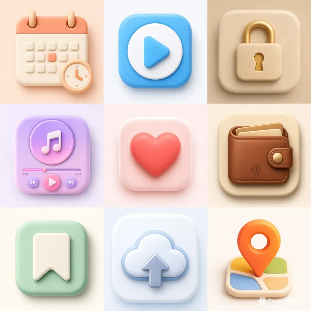 Soft Clay App Icons