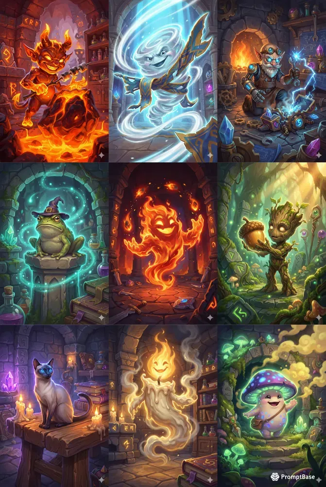 Digital Hearthstone Illustrations
