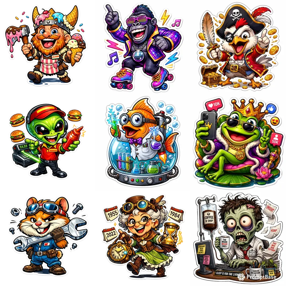 Funny Sticker Caricatures Stickers