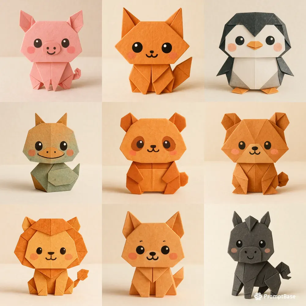 Cute Origami Kawaii Animals