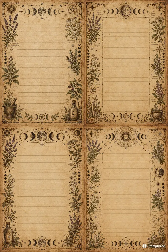 Witchy Junk Journal Papers