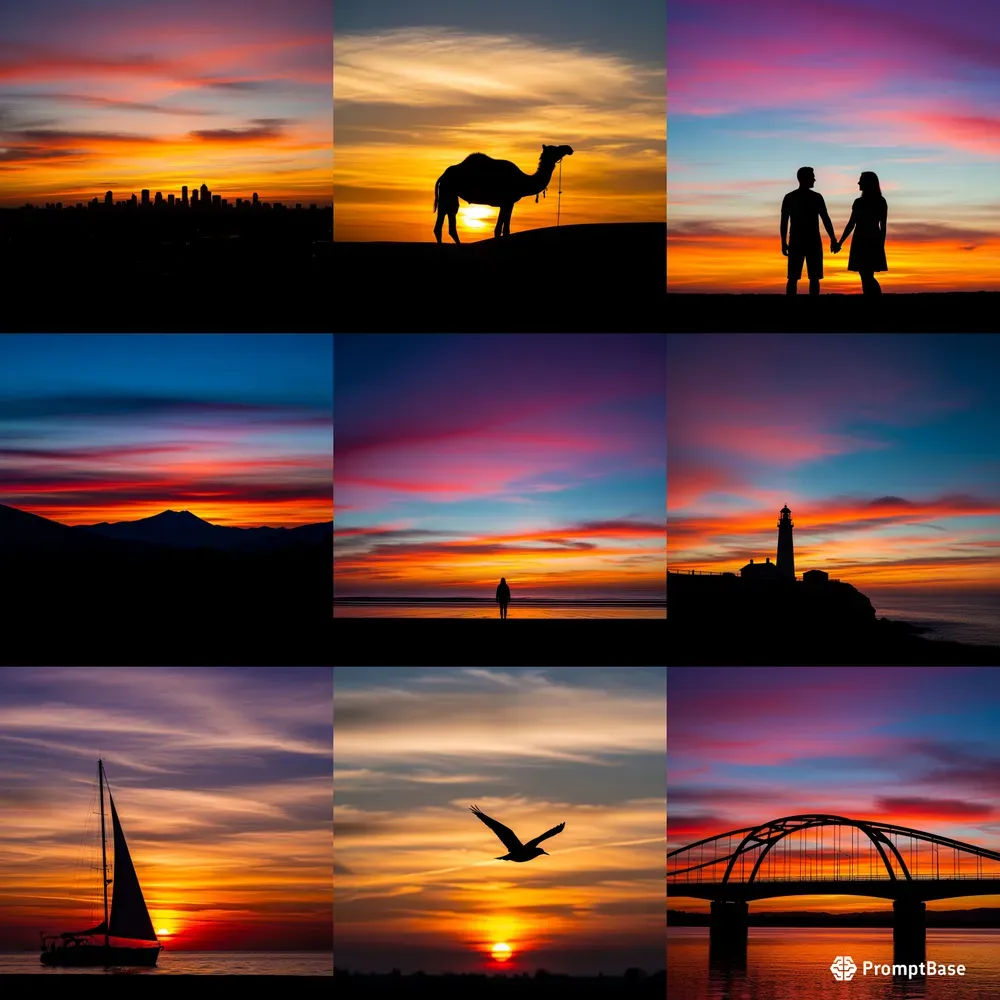 Serene Sunset Silhouette Photography