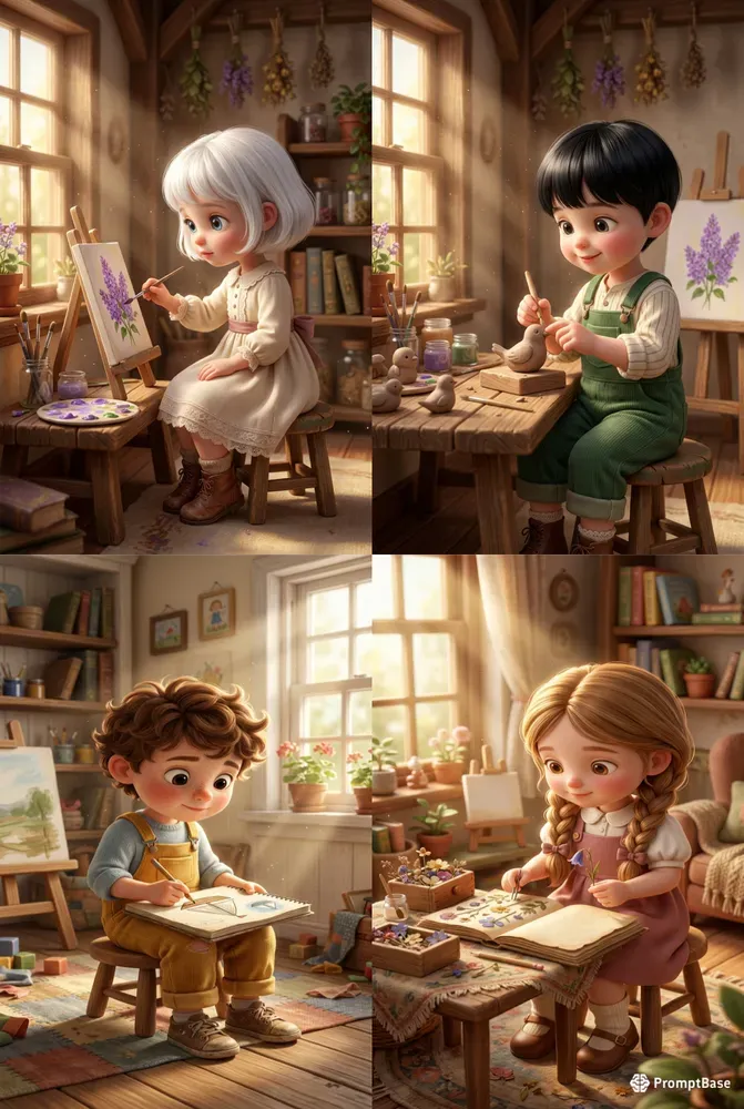 Whimsical Sunlit Storybook Children