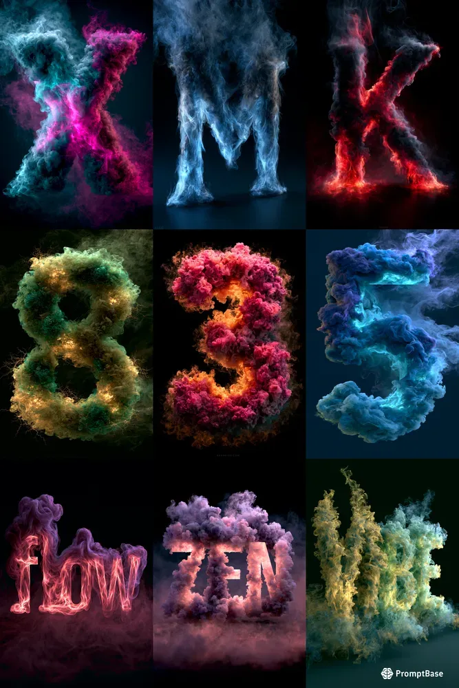 Volumetric Smoke Typographies
