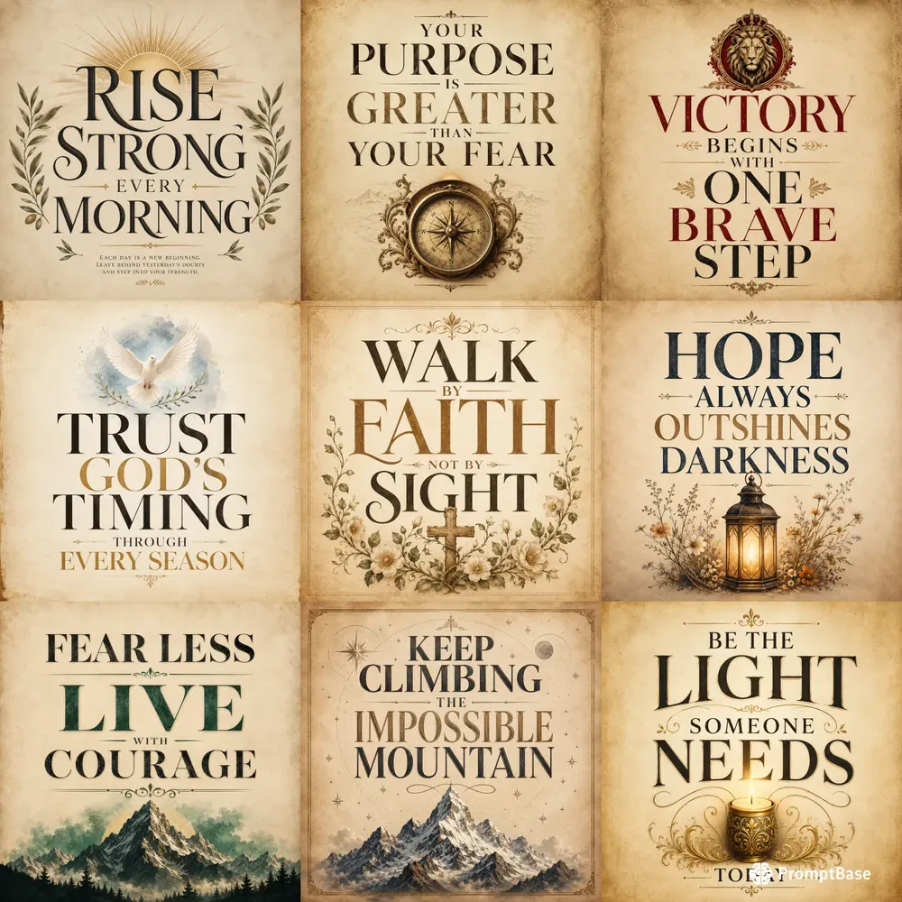 Faith Motivation Typography Posters
