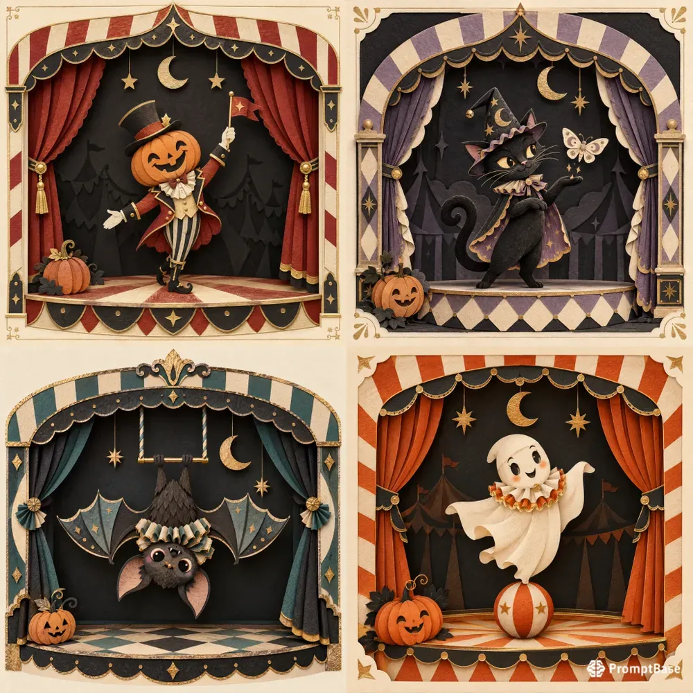Halloween Haunted Paper Circuses