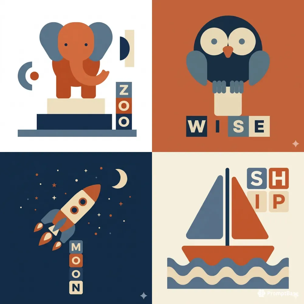 Minimalist Retro Wooden Toy Vectors