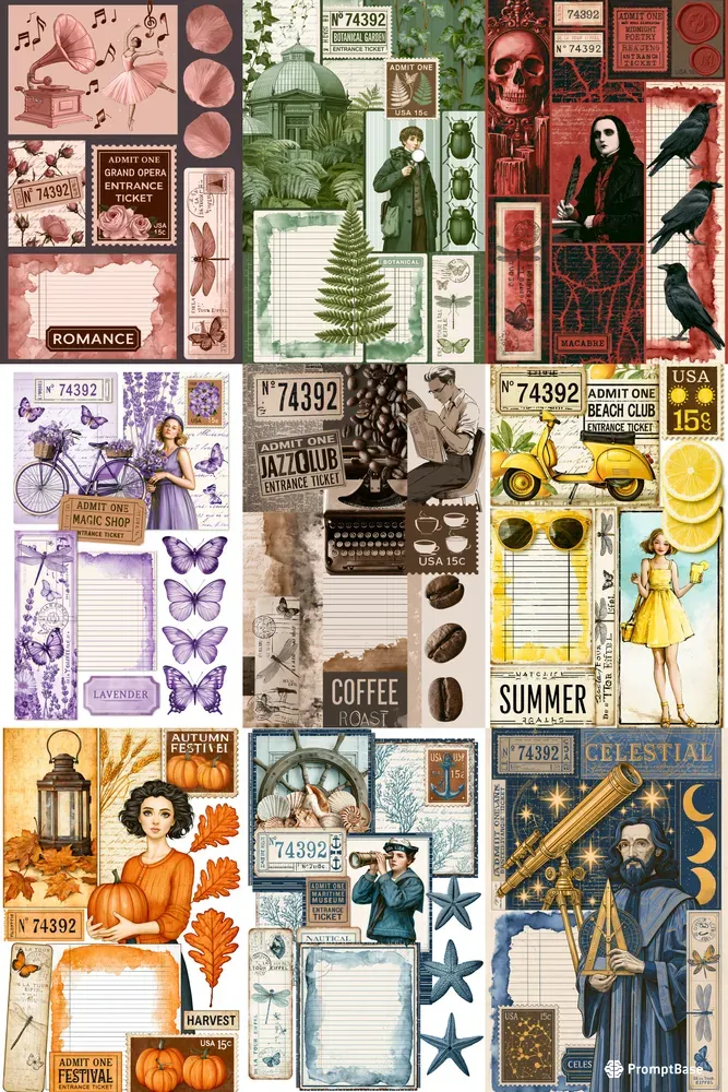 Vintage Ephemera And Scrapbook Kits