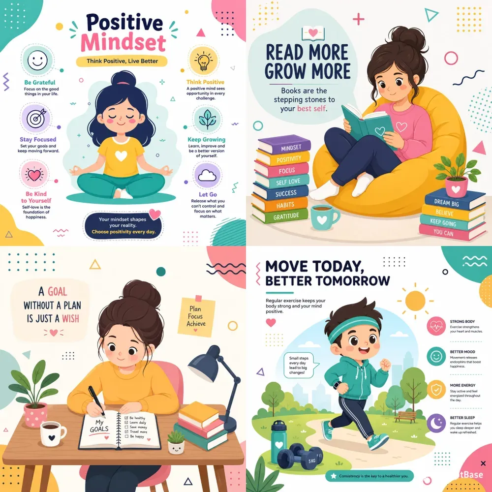 Cute Mindset Infographics