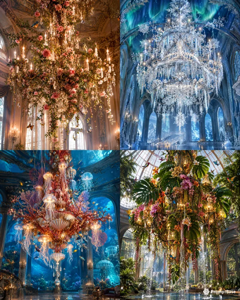 Hyperrealistic Living Chandeliers