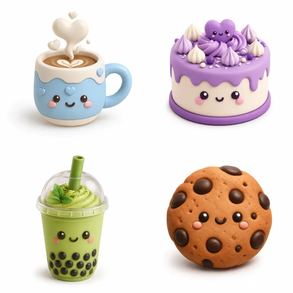 Cute 3D Claymorphic UI Icon Generator