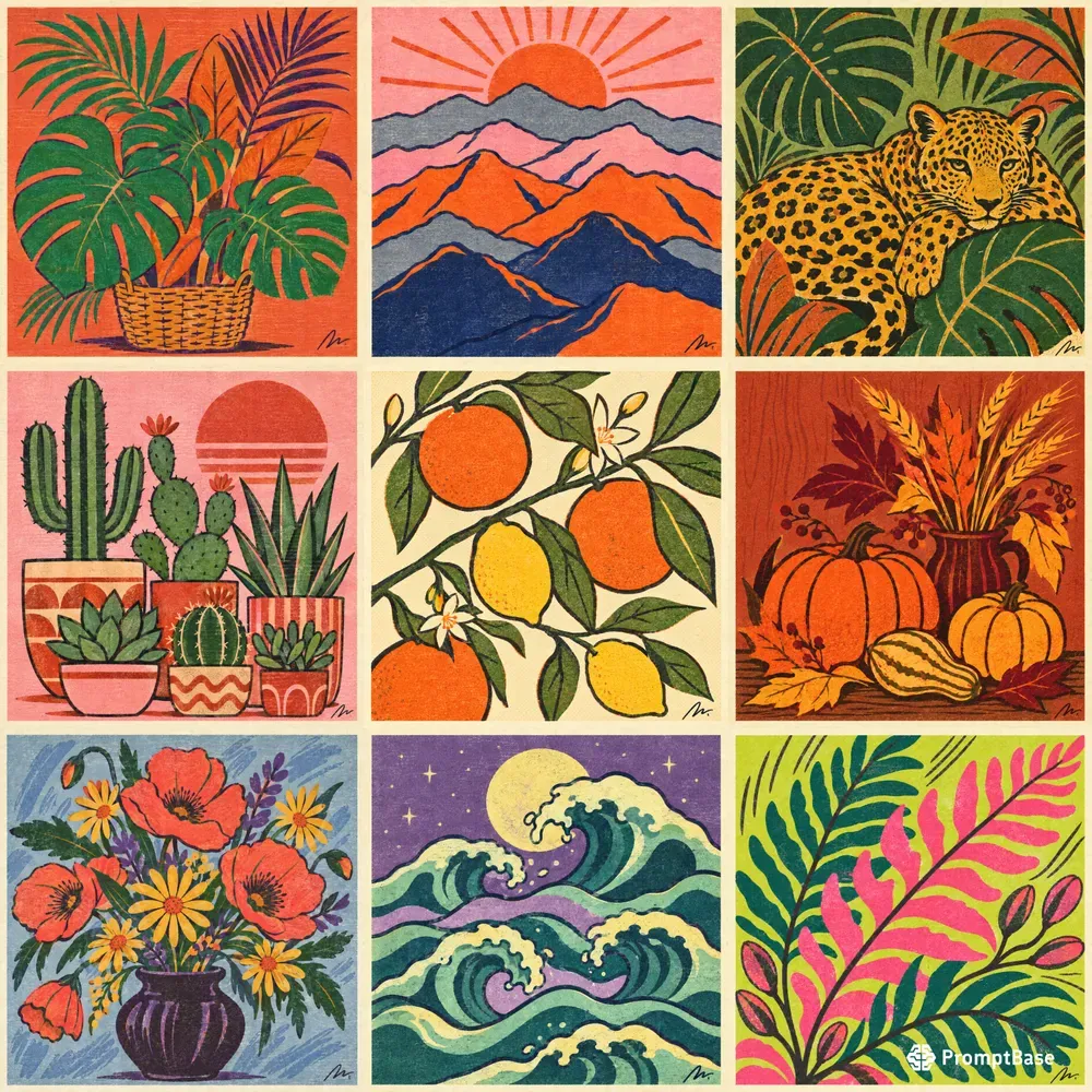 Riso Botanical Poster Generator