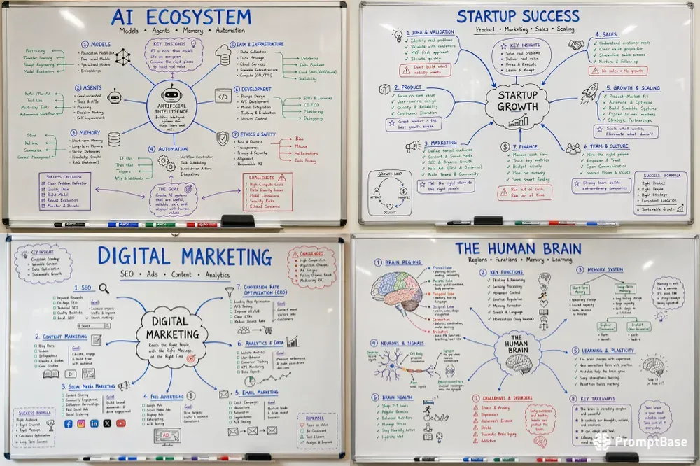 Pro Handwritten Mind Map Whiteboards
