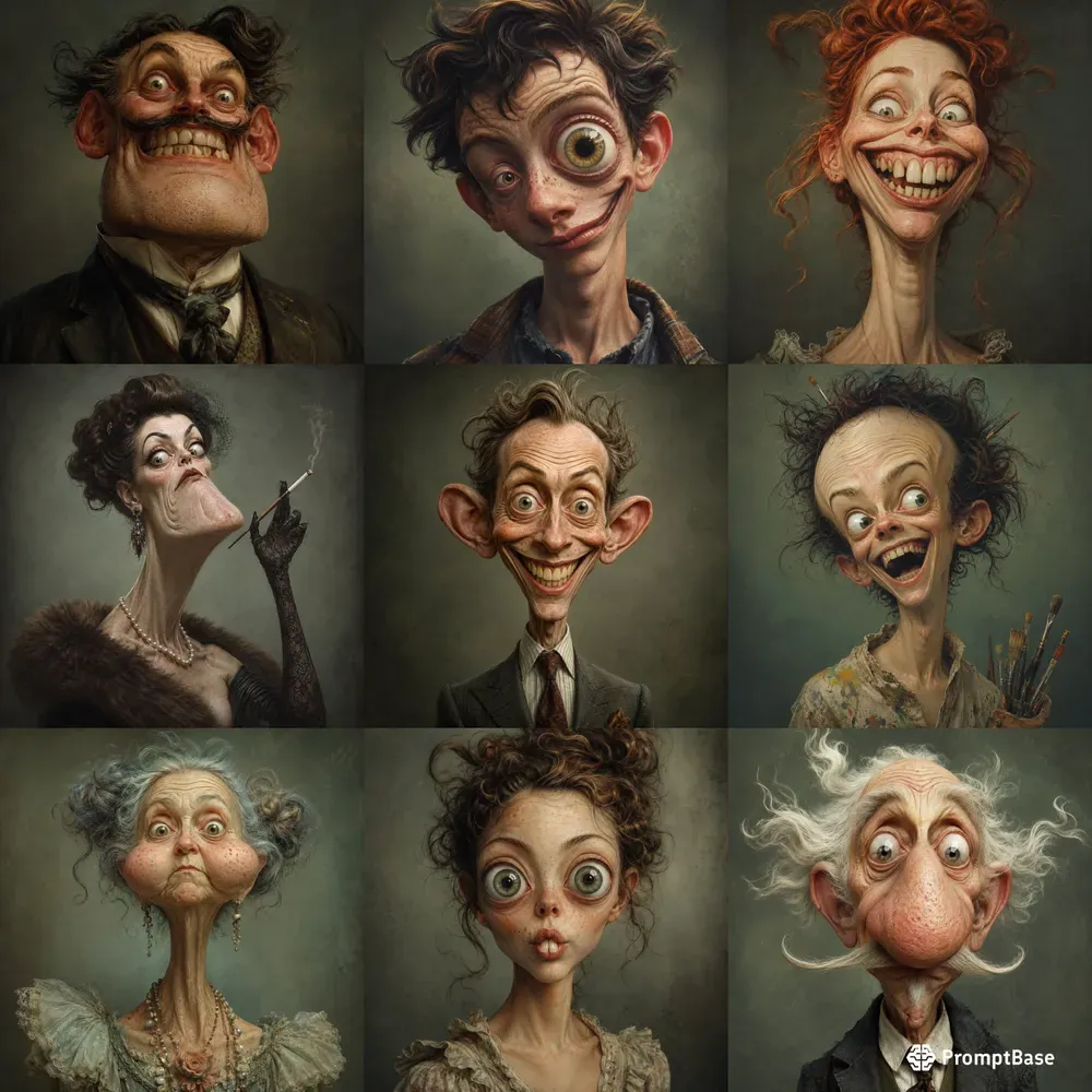 Whimsical Grotesque Portraits