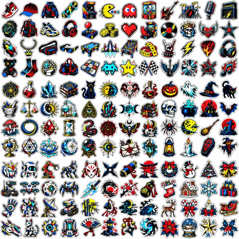 Bold Manga Graphic Stickers