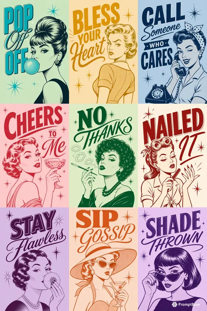 Retro Sassy Pop Art Posters