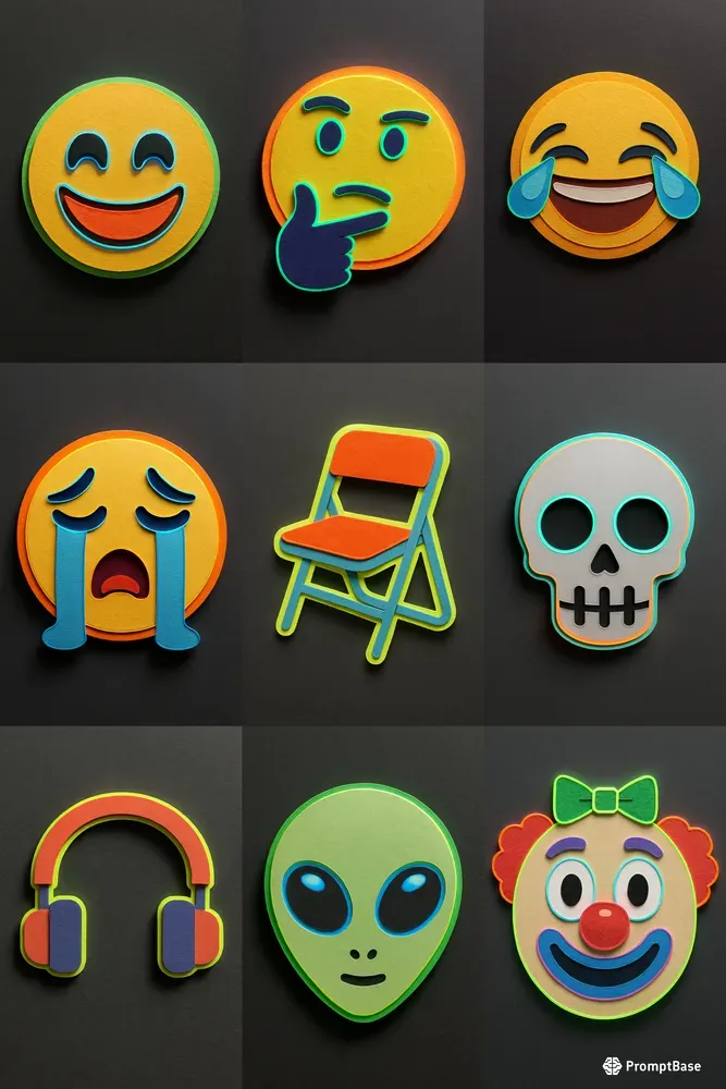 Paper Emoji Glows
