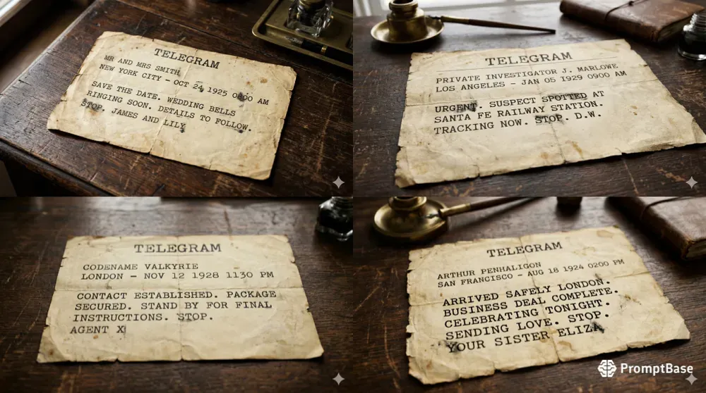 Authentic 1920s Vintage Telegrams