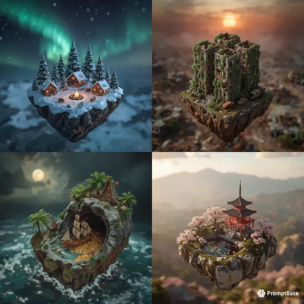 Cinematic 3D Isometric Dioramas