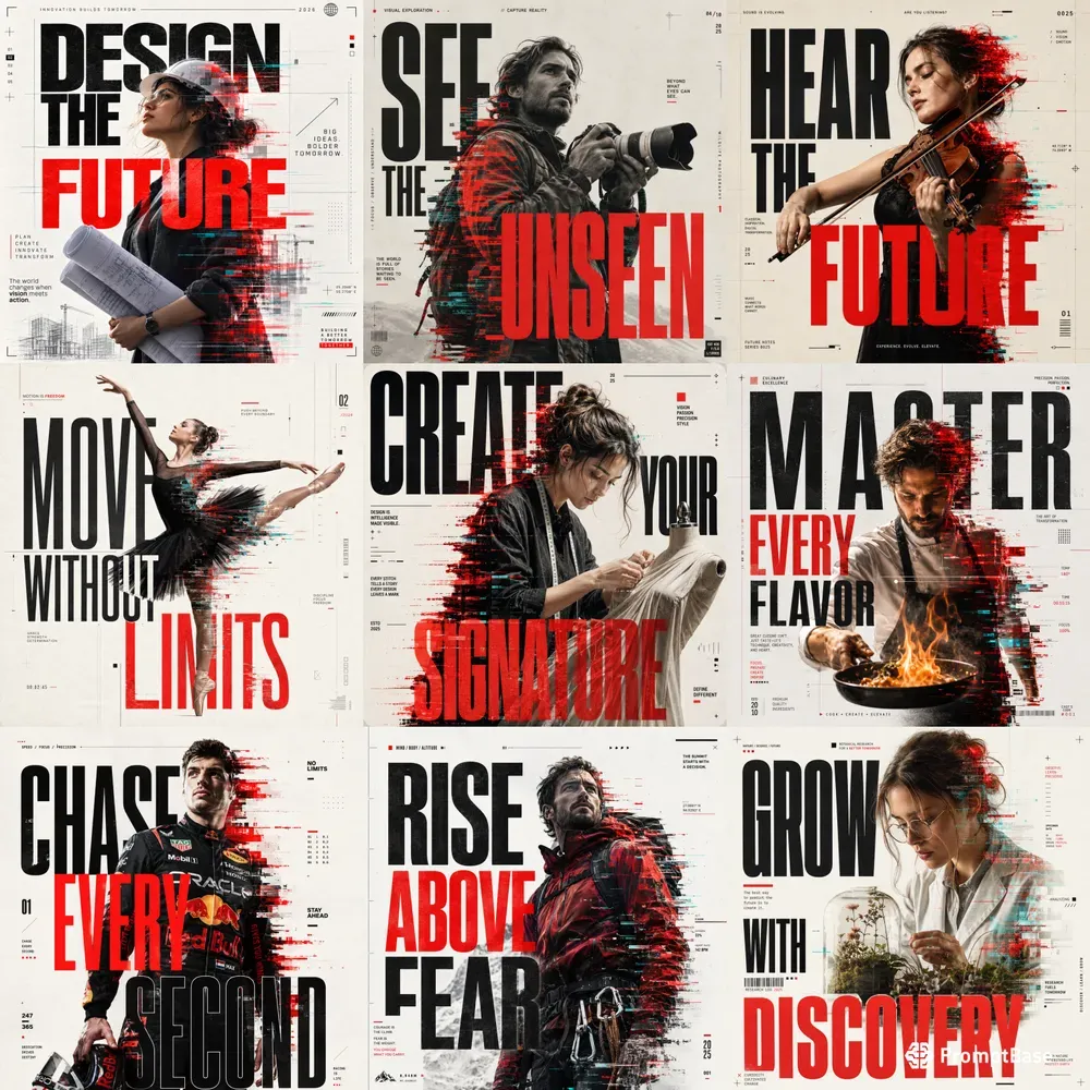Futuristic Editorial Posters Pack