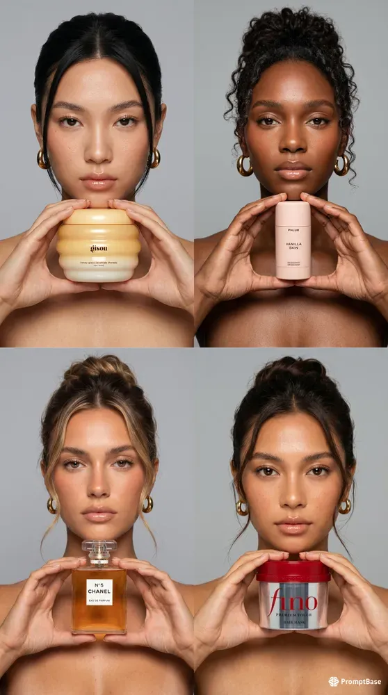 Hyperrealistic Beauty Campaign Portraits