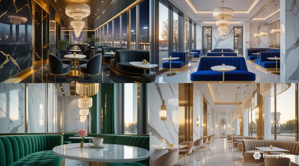 Luxury Interior Design Marble Cafes