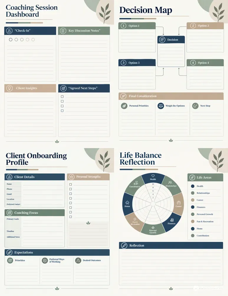 Life Coach Client Journal Printables
