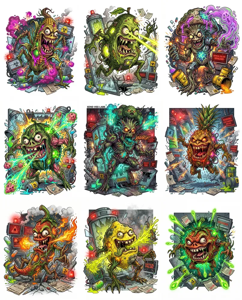 Mutant Produce Lab Horrors